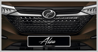 Alza Chrome & Glossy Black Front Grille | The All-New Perodua Alza - 7 Seater MPV