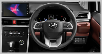 Alza Leather Steering Wheel With Switch Controls | The All-New Perodua Alza - 7 Seater MPV